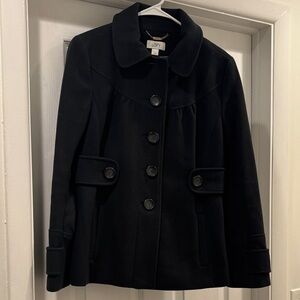 LOFT Women's Elegant very dark navy blue Pea Coat